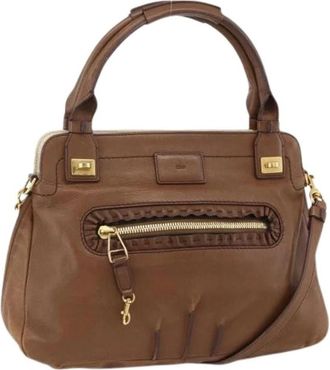 Chlo&eacute; Pre-owned Handtas - Dames - Vintage Handtas - Bruin - ONE Size - Leer - Vintage