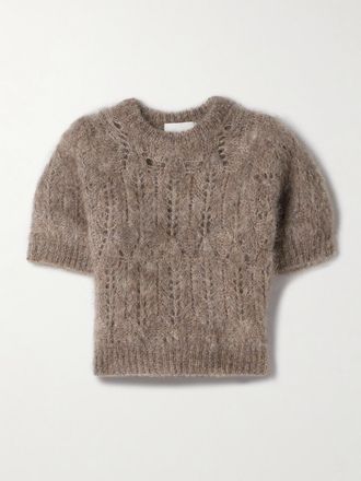 Citizens Of Humanity Pullover In Maglia Pointelle Odette - Marrone