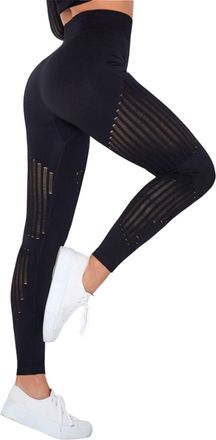 Generic Leggings for Women UK, Yoga Pants for Women, Stylish Cut-Out Seamless High-Waist Booty Lifting Yoga Pants Black