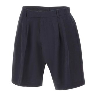 Paul Smith Casual Shorts, male, Blue, Size: W34 Pleated Shorts