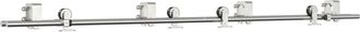 vidaXL Vidaxl - Kit Binari Porta Scorrevole 200 Cm Acciaio Inossidabile Argento
