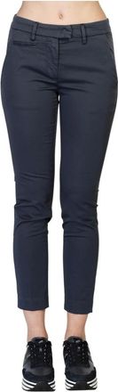 Dondup Slim-Fit Broeken - Dames - Slim Fit Broeken - Blauw - W25 - Katoen - Broeken