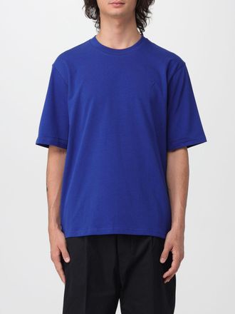 Ami T-shirt a girocollo in cotone con logo tono su tono