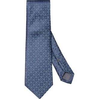 Eton Jacquard Silk Tie in Navy at Nordstrom