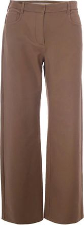 Max Mara Broeken, Dames, Bruin, 2Xs, Katoen, Wijde broek