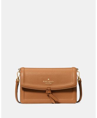 Kate Spade New York Womens Knott Mini Crossbody Bag - Brown Leather - One Size