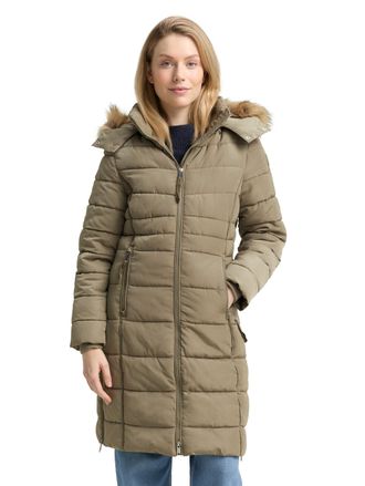 Tom Tailor Steppmantel TOM TAILOR, Damen, Gr. XXL, smoke olive, Steppware, Obermaterial: 100% Polyester. Futter: 100% Polyester, Strukturmuster, unifarben, regul