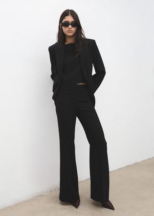 Mango Gilet completo crop nero - Donna - XXS - MANGO