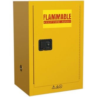 Loops Flammable Substance Storage Cabinet - 585mm x 455mm x 890mm - 3-Point Key Lock