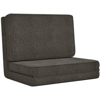 vidaXL Silla De Suelo Plegable De Tela Gris Oscuro Vidaxl