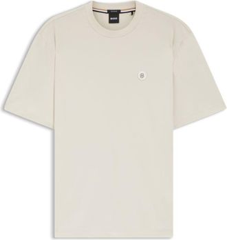 BOSS Mercerized-cotton T-shirt with Double B monogram