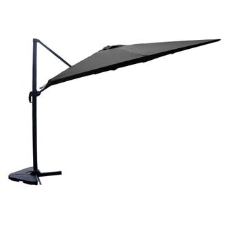 Concept Usine Sombrilla gris desplazada cuadrada 3 x 3 m giratoria 360