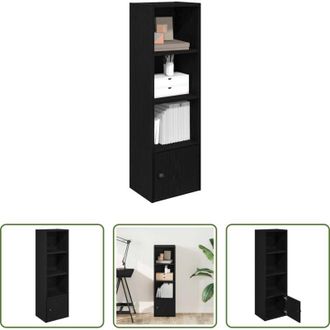 vidaXL vidaXL Armadio per libri - Libreria Rovere Nero 31x24x102 cm in Legno Multistrato