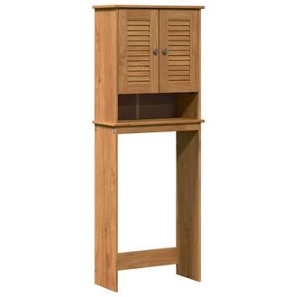 Berkfield Home Toilet Cabinet Honey brown 60 x 27 x 161 cm Solid pine wood