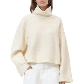 Closed High-Neck Sweatshirt In Shetland