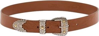 Pinko Pinko - Cintura Trittico - Dames - Accessoires - Bruin - Maat: XS Leer