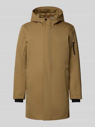 G-Lab Regular Fit Parka mit verdecktem Rei&szlig;verschluss Modell Globe Evo in Sand, Gr&ouml;&szlig;e L