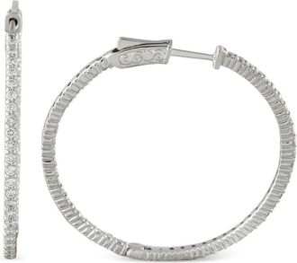 Luxury Bazaar Orecchini a cerchio con diamanti - Argento