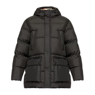Burberry Down Jackets, male, Black, Size: XL Burford Jacket