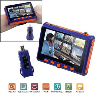 Trade Shop Trade Shop - Probador De C&aacute;mara De Videovigilancia Ahd Hd Cctv Vga Tvi Utp Cvi Cvbs Monitor De 5