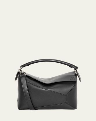 Loewe Puzzle Edge Small Top-Handle Bag in Leather