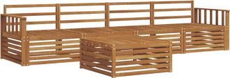 vidaXL Conjunto De Sof&aacute;s De Exterior 5 Uds. Natural Vidaxl