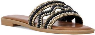 Azalea Wang Wen Slide Sandal in Black at Nordstrom, Size 10