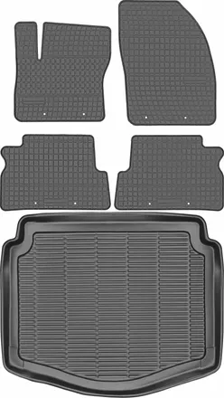 OEM Juego De Alfombrillas De Goma Para Coche Y Alfombrilla Para Maletero Para Ford C-max I Minivan (2003-2010)