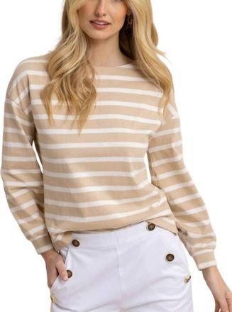 Southern Tide Zayla Striped Top In Irish Cream