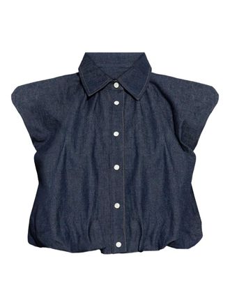 Frame Denim collared sleeveless shirt - Blu