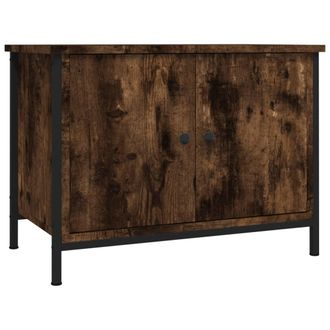 vidaXL Vidaxl - Mueble De Tv Madera Contrachapada Roble Ahumado 60x35x45 Cm