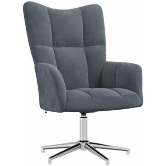 vidaXL Sillón de relax de terciopelo gris oscuro Vidaxl