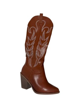 Top Moda Womens Cowboy Boots In Cognac