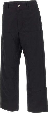 Maison Margiela Broeken, Heren, Zwart, M, Katoen, Katoenen Twill Broek