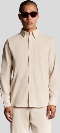 Lyle & Scott Long Sleeve Micro Corduroy Shirt in Putty at Nordstrom, Size Xx-Large