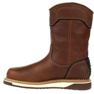 Georgia Boot Amp Lt Wedge Waterproof Pull On Work Boot in Brown at Nordstrom, Size 10.5