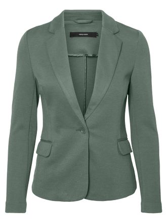 Vero Moda Jerseyblazer VERO MODA VMJULIANE, figurbetonter Schnitt, 1-Knopf Verschluss, Damen, Gr. 34, laurel wreath, Jersey, Obermaterial: 66% Polyester, 34% Ba