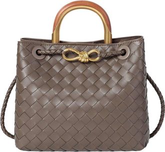 Tiffany & Fred Handwoven Mini Leather Tote