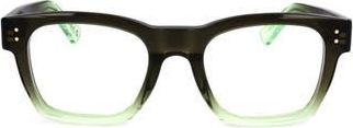Marni 52mm Square Reading Glasses in Black To Green at Nordstrom Rack