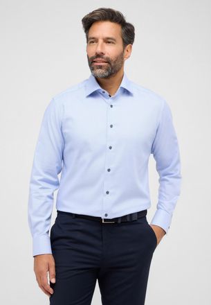 Eterna Langarmhemd ETERNA MODERN FIT, Herren, Gr. 46, Normalgr&ouml;ssen, blau (hellblau), 100% Baumwolle, tailliert, Manschette, Hemden Langarmhemd, NON IRON (b&uuml;