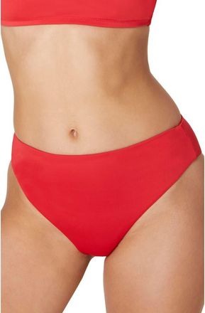 Andie Swim The 90s High Waist Bikini Bottoms in Cherry Red at Nordstrom, Size Xx-Large