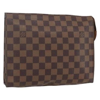 Louis Vuitton Pre-owned Clutches, female, Brown, Size: ONE SIZE Pre-owned Canvas Pouch