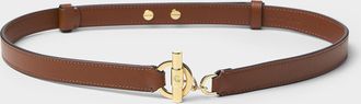 Lauren Ralph Lauren Womens Toggle and ring thin leather belt