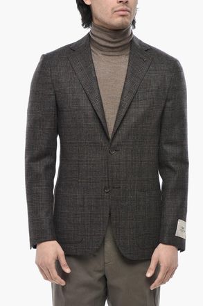 Corneliani CC COLLECTION Blazer a due Bottoni in Lana Vergine e Cashmere Corneliani