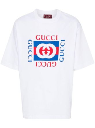 Gucci White Logo cotton t-shirt