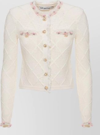 Self Portrait embellished crochet cardigan