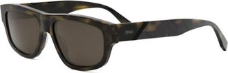 Fendi Stijlvol Model Zonnebril - unisex - Zonnebrillen - Bruin - 56 MM - Accessoires