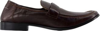 Maison Margiela Loafers, male, Brown, Size: 10 US Penny Strap Leather Loafers