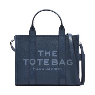 Marc Jacobs Leather Medium Tote Bag - female - Marc Jacobs - Shopping Bags - Blue - ONE SIZE - Bags