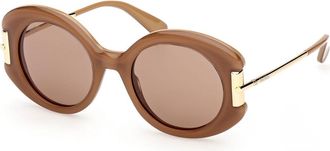 Max Mara MM0188 46E Womens Sunglasses Brown Size 52